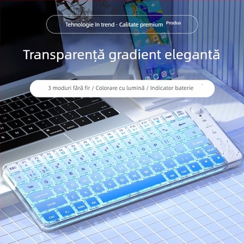 Tastatură Bluetooth cu keypad numeric, 79 taste, Bluetooth + 2.4G, ABS plastic