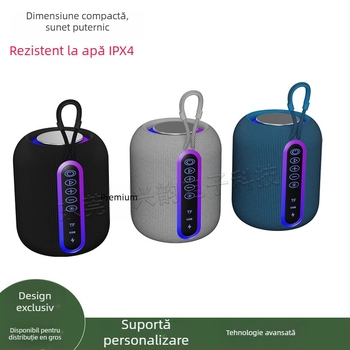 Difuzor Bluetooth rezistent la apă portabil, 5W, baterie încorporată 800–1000mAh, IPX4, Bluetooth 5.0, răspuns în frecvență 60Hz–15kHz