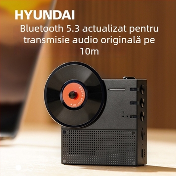 Boxă Bluetooth pentru birou, design retro rotativ, 5W, Bluetooth 5.3, 20Hz-20kHz, SNR ≥75 dB, baterie încorporată 1000–1200mAh