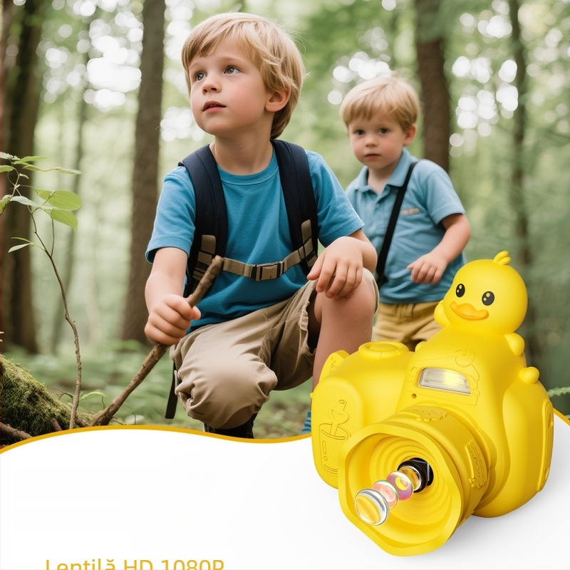 Cameră digitală pentru copii MC6 Little Yellow Duck – 12–20 MP, ecran LCD de 0,96 inch, card TF