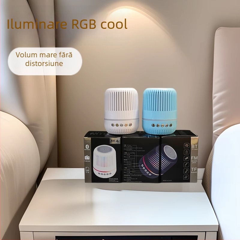 Boxă Bluetooth M4 Mini Inteligentă cu Subwoofer Încorporat, 5W, Bluetooth 5.0, 100Hz-20kHz, Baterie Încorporată 300-500mAh, Distanță 10m