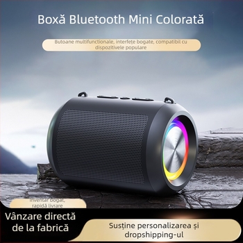 Boxă Bluetooth subwoofer fără fir – pentru mașină, casă, birou și exterior, 3W, Bluetooth 5.3, 120Hz-18kHz, SNR ≥85 dB, baterie încorporată