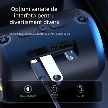 Boxă Bluetooth subwoofer fără fir – pentru mașină, casă, birou și exterior, 3W, Bluetooth 5.3, 120Hz-18kHz, SNR ≥85 dB, baterie încorporată