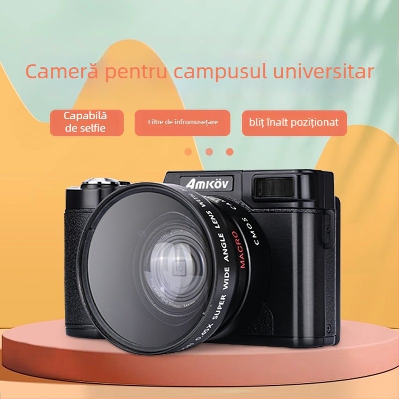 AMKOV Amkov-cdr2 cameră digitală Micro-SLR cu senzor 30 MP, rezoluție 6400×4800, senzor 2/3 inch, ecran LCD 3.0, obiectiv periscop