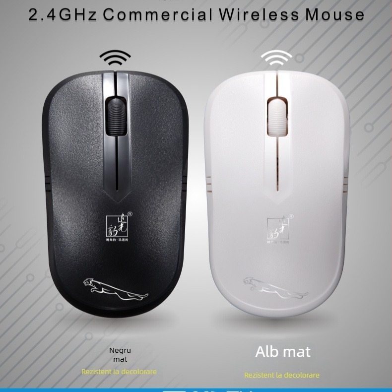 Mouse optic fără fir, 1600 DPI, ergonomic, USB 2.4G, model 101B