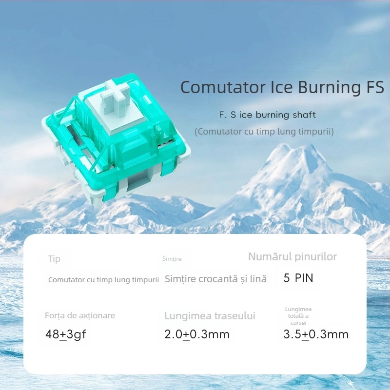 Switch pentru tastatură – liniar, hot-plug, 5 pini, personalizabil, carcasă din plastic