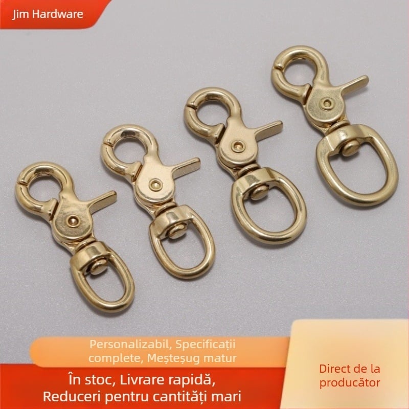 Cupru Cataramă cu bază rotundă 5013b pentru genți, bagaje și ham de câine - Jim Hardware, Primăvara 2025