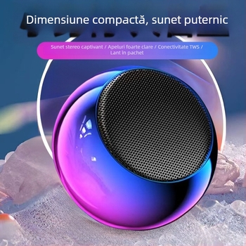 Boxă Bluetooth wireless, carcasă metalică, ieșire 5W, Bluetooth 5.2, baterie încorporată 300–500 mAh