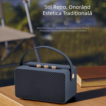 Boxă Bluetooth M10 - Bluetooth 5.3, 6W, Rezistent la apă IPX6, Baterie încorporată 800-1000 mAh, Răspuns în frecvență 60 Hz-15 kHz