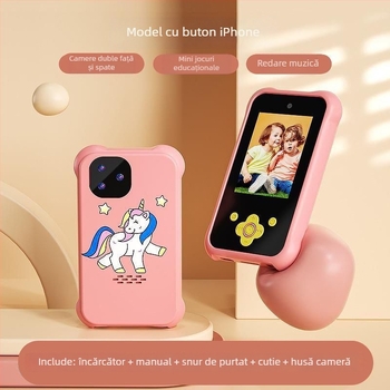 Telefon pentru copii Jiakasi S1/S2 cu camere frontale și din spate duale