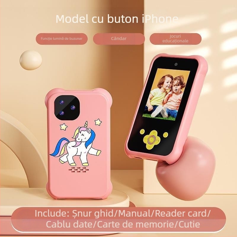 Telefon pentru copii Jiakasi S1/S2 cu camere frontale și din spate duale