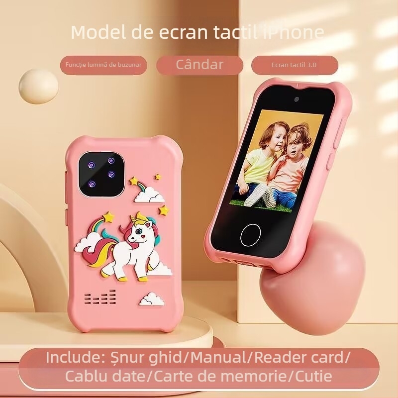 Telefon pentru copii Jiakasi S1/S2 cu camere frontale și din spate duale