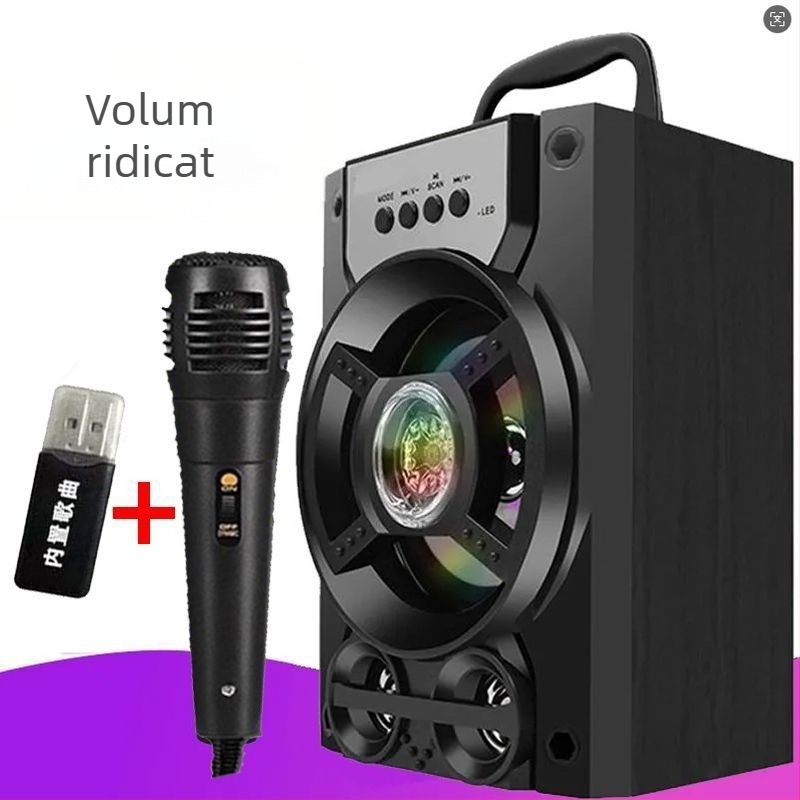 Boxă Bluetooth wireless – Outdoor portabil cu slot SD și radio, carcasă ABS, IPX7 rezistentă la apă, 100 Hz–20 kHz