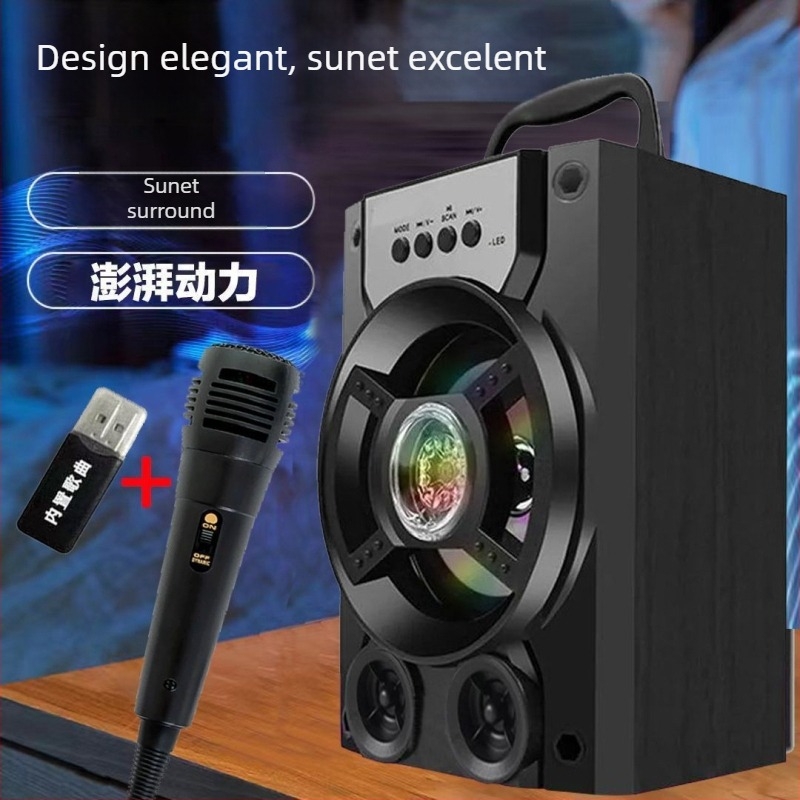 Boxă Bluetooth wireless – Outdoor portabil cu slot SD și radio, carcasă ABS, IPX7 rezistentă la apă, 100 Hz–20 kHz