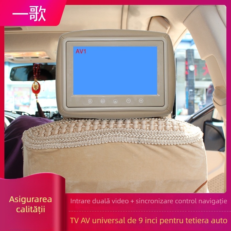 Display pentru tetieră auto cu buton tactil, ecran HD digital, model YG-918A, 2 intrări, PAL/NTSC