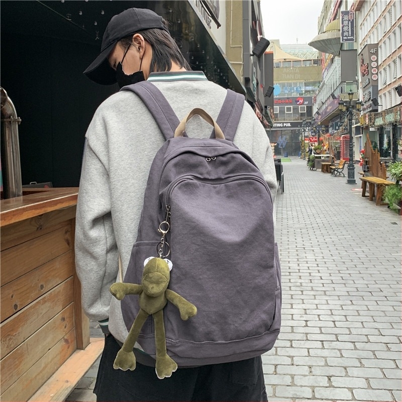 Rucsac din pânză, unisex, 20–35 L, laptop de 16 inch, bretele cu pernă de aer, căptușeală din poliester