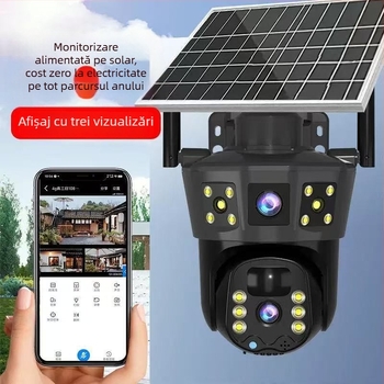 Camera de supraveghere pentru interior/exterior, acoperire 360°, iluminare minimă 0.00001 lx, senzor 1/3 inch, interval de temperatură -10…60°C