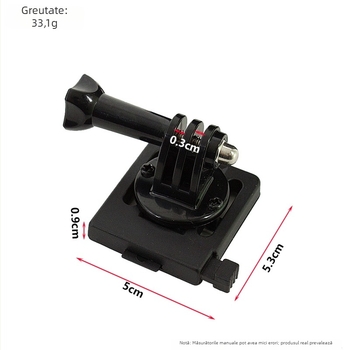 Bază de montaj pentru cască MICH FAST cu eliberare rapidă pentru camera GoPro — nailon, Kuono equipment, cască de ciclism, unisex, adult