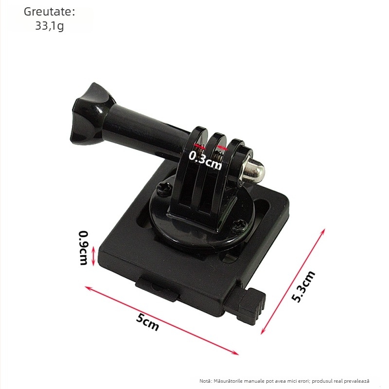 Bază de montaj pentru cască MICH FAST cu eliberare rapidă pentru camera GoPro — nailon, Kuono equipment, cască de ciclism, unisex, adult