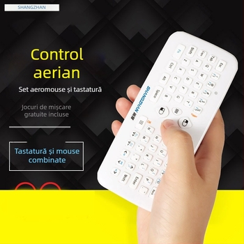 Set wireless tastatură și mouse cu Air Mouse și control gyro, F2S, USB tastatură, USB mouse, design integrat