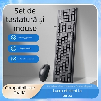 Set USB tastatură și mouse cablat pentru PC și laptop