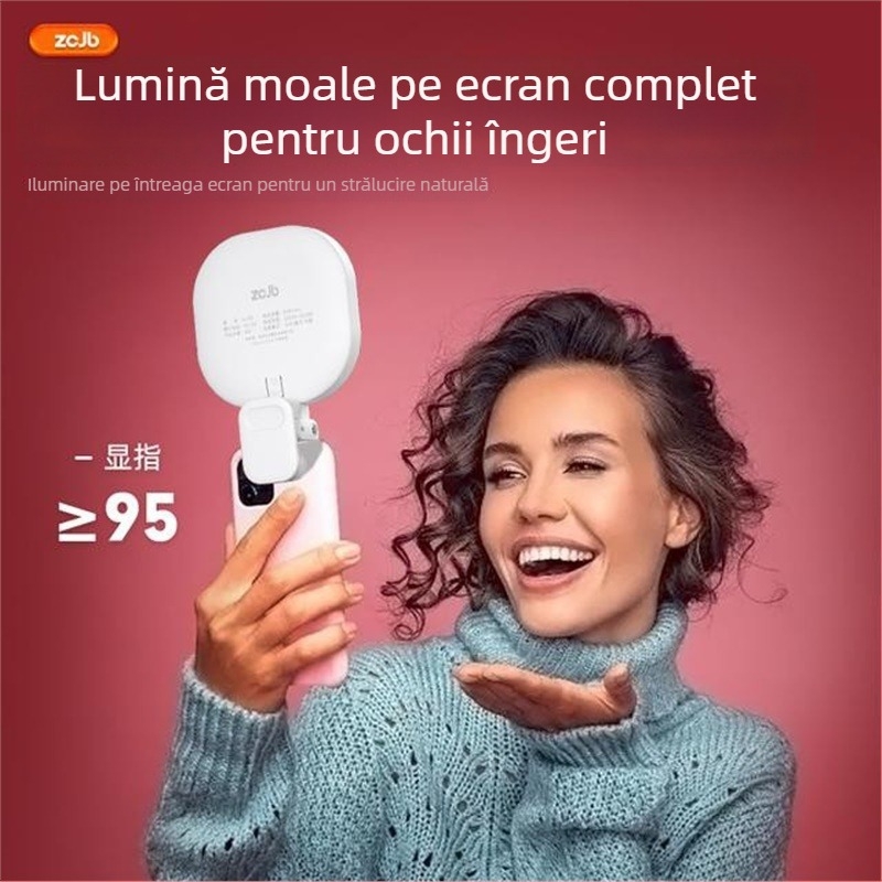 Lumină LED pentru selfie și transmisiuni live — trei temperaturi de iluminare, putere sub 10W