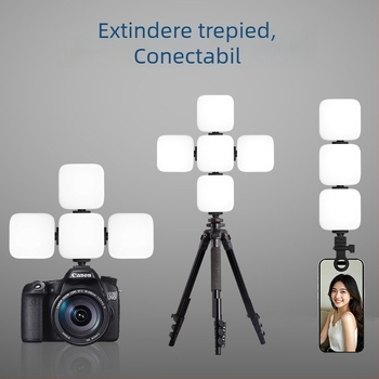 Lumină de umplere mini cu baterie încorporată — Iluminare RGB, Temperatură a culorii 2500K-9900K, Model M-88, Lumină de buzunar portabilă pentru fotografie