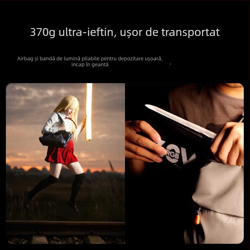 Inkee GCA30C RGB LED lumină de fill pentru fotografie – lanternă portabilă pentru filmări în aer liber și streaming live (10–50W, baterie încorporată)