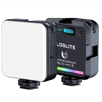 W64RGB Lumină LED de umplere pentru portret, streaming live și fotografie; Putere 6W, baterie încorporată de 3.7V, portabilă