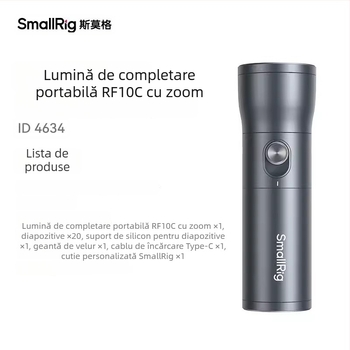 SmallRig LED Light de umplere, portabilă, manuală, 10W, temperatură de culoare reglabilă 2500–9900K, model 4634, 5V/2A