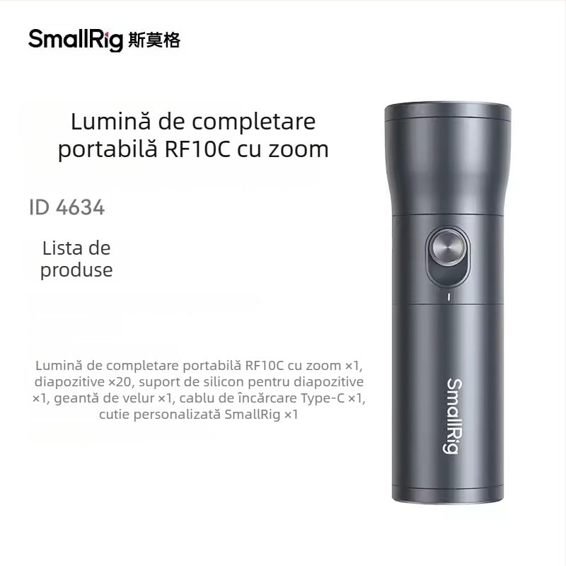 SmallRig LED Light de umplere, portabilă, manuală, 10W, temperatură de culoare reglabilă 2500–9900K, model 4634, 5V/2A