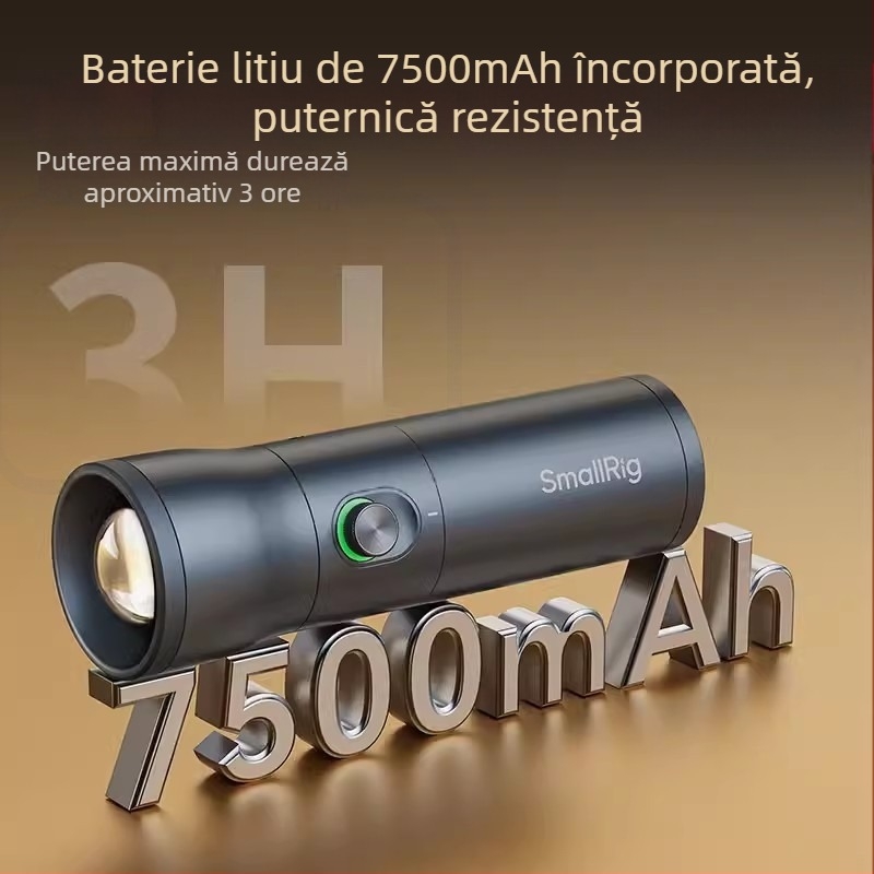 SmallRig LED Light de umplere, portabilă, manuală, 10W, temperatură de culoare reglabilă 2500–9900K, model 4634, 5V/2A