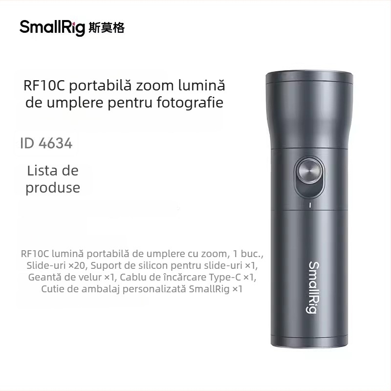 SmallRig LED Light de umplere, portabilă, manuală, 10W, temperatură de culoare reglabilă 2500–9900K, model 4634, 5V/2A