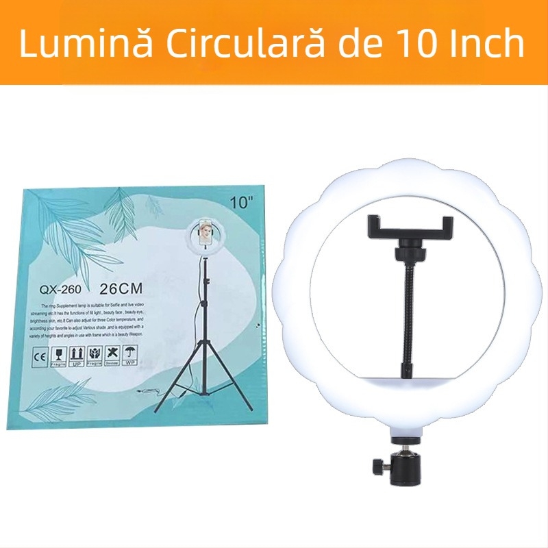 Lumină pentru fotografie live cu design plum blossom, 14.5W, 5V, model 000179, suport de birou