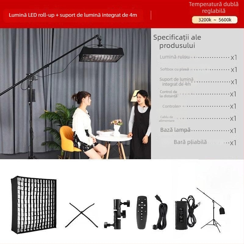 Lumină LED pentru studio cu temperatură duală a culorii, 150W, 220V