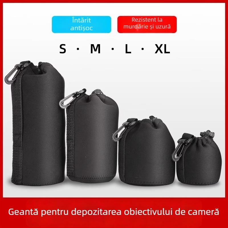 Geantă pentru obiectiv SLR — husă protectoare, husă de depozitare pentru obiectiv și Curea de talie