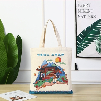 Geantă Tote din canvas cu logo personalizat, personalizabilă, imprimare prin transfer termic