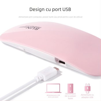 Lampă de unghii în formă de șoarece - lampă uscat unghii portabilă, model SUN mini; origine Zhejiang; greutate netă 85 g; OEM marcă; 200 buc./cutie