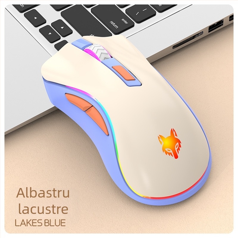 Mouse optic wireless – dual-mod 2.4G/Bluetooth, 3200 DPI, 6 butoane, 4 direcții derulare, reîncărcabil