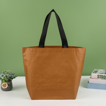 Geantă de mână PP țesută cu design imprimat, capacitate de încărcare 1–50, potrivită pentru haine și cosmetice