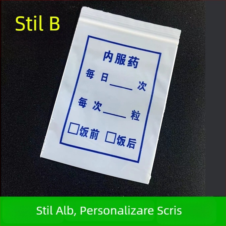 Geantă de medicamente PE pentru medicamente orale – pungă de medicamente auto-sealantă Bowposts, destinată clinicilor și farmaciilor; material: material nou; lungimea sigiliului: 1,2 cm