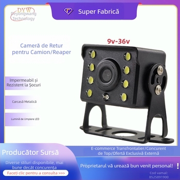 Oliyo dash cam 4 canale pentru camion, viziune AHD de noapte, unghi larg, cameră de mers înapoi