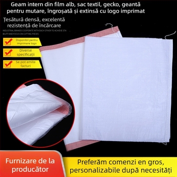 Sac textil plastic împletit cu imprimare logo, model cu piele de șarpe, capacitate de încărcare 1-50