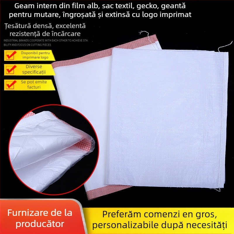 Sac textil plastic împletit cu imprimare logo, model cu piele de șarpe, capacitate de încărcare 1-50