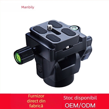 Trepied PTZ Manbily M-12 cu cap pan-tilt 2D și suport panoramic | aliaj de aluminiu, încărcare 2–5 kg, placă de montaj rapidă inclusă