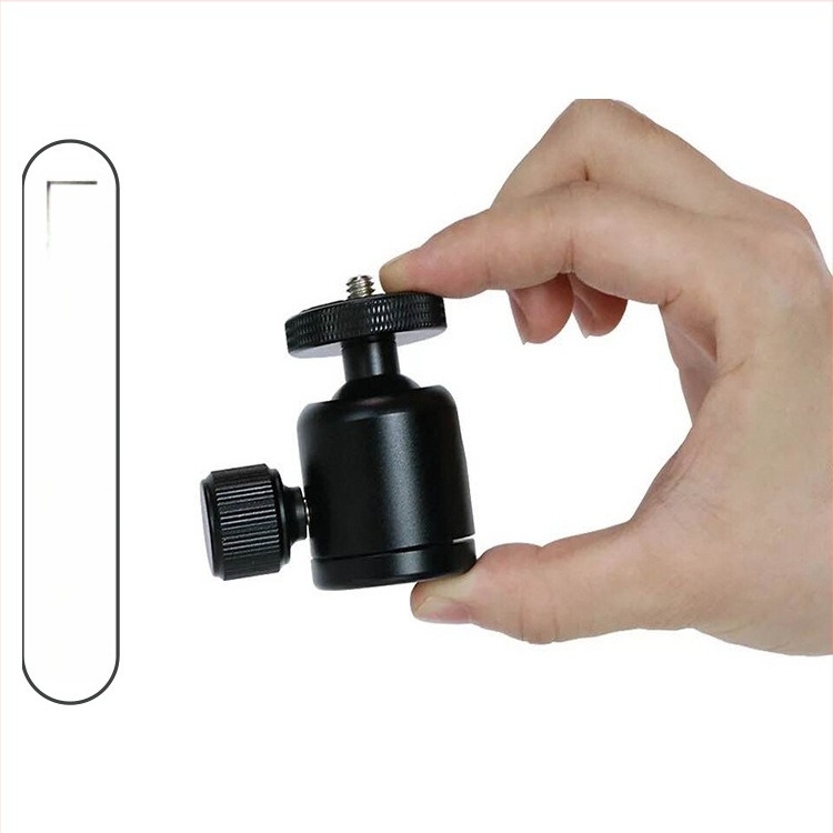 Capă de trepied din aliaj de aluminiu | limită de rotație Φ34×45 mm, greutate 0,107 kg, compatibil cu trepied și cameră pe monopod
