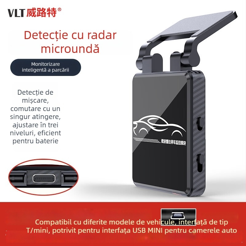 Oglindă retrovizoare cu radar de parcare și senzor cu microunde, model M10-4G poziționare, alimentare 12V, rază de detecție 15 m, precizie GPS 5 m