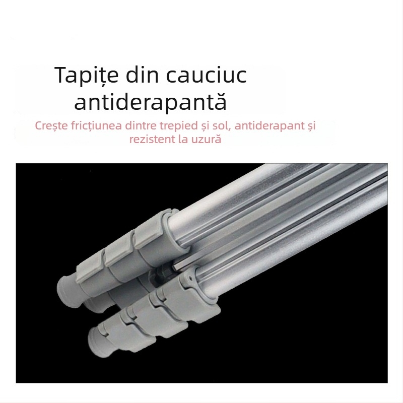Trepied din aliaj de aluminiu, cap bal, 5 secțiuni, încărcare până la 5 kg, placă cu eliberare rapidă