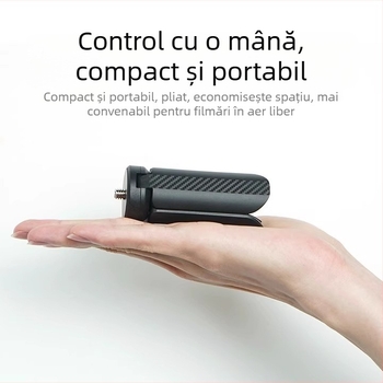 Tripod Km-05 pentru camere cu stabilizator de mână — ABS plastic, sarcină 2,5 kg, 3D gimbal, greutate 44 g