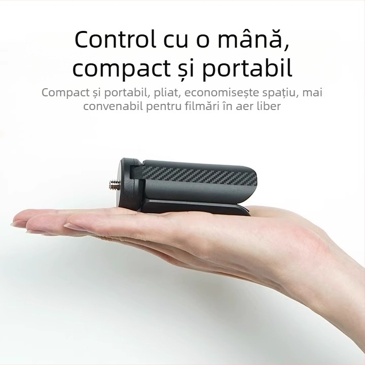Tripod Km-05 pentru camere cu stabilizator de mână — ABS plastic, sarcină 2,5 kg, 3D gimbal, greutate 44 g